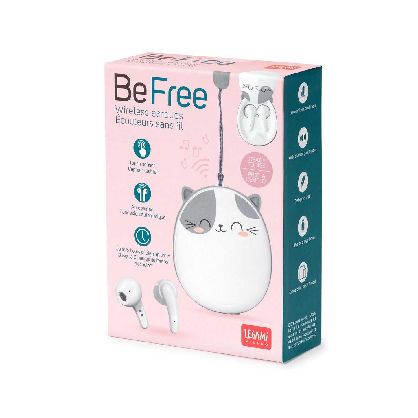 WIRELESS EARBUDS - BE FREE - KITTY / PACK DE 4