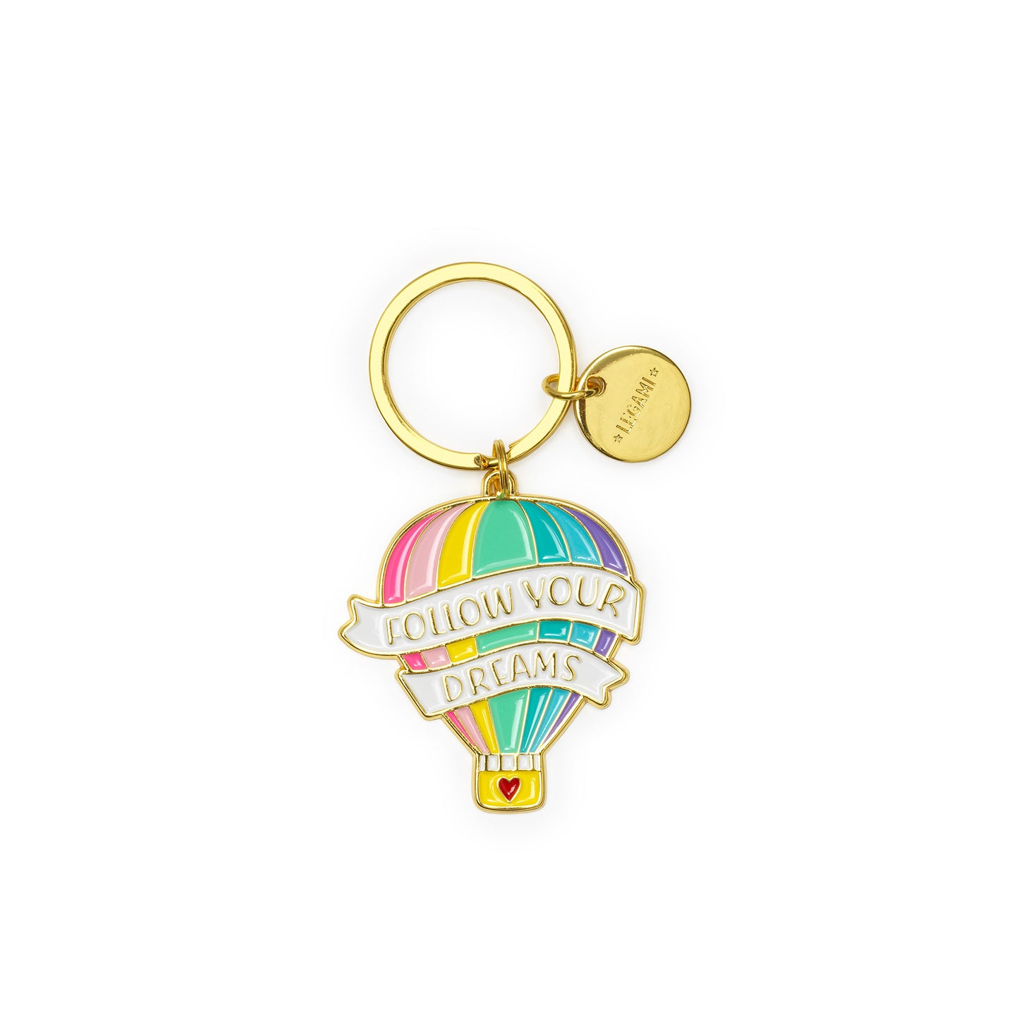 ENAMEL KEY RING - WHAT A KEY RING - AIR BALLOON / PACK DE 3