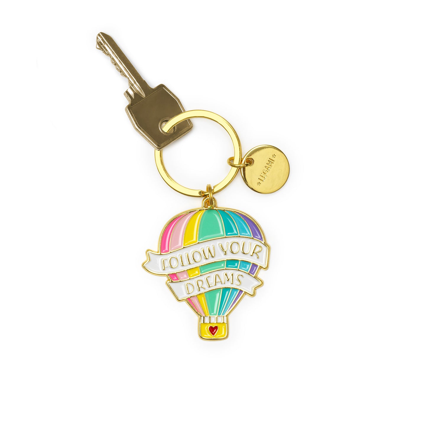 ENAMEL KEY RING - WHAT A KEY RING - AIR BALLOON / PACK DE 3