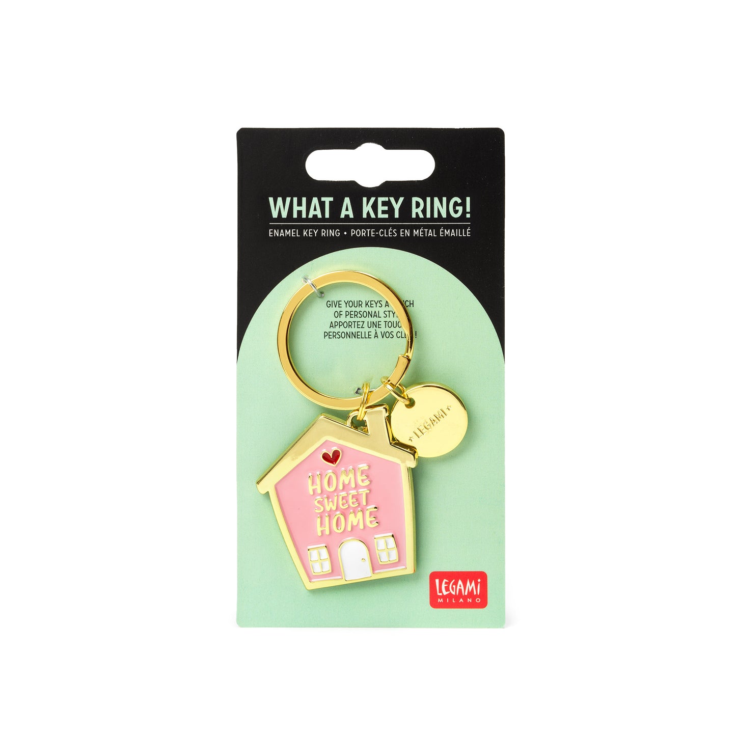 ENAMEL KEY RING - WHAT A KEY RING - HOUSE / PACK DE 3