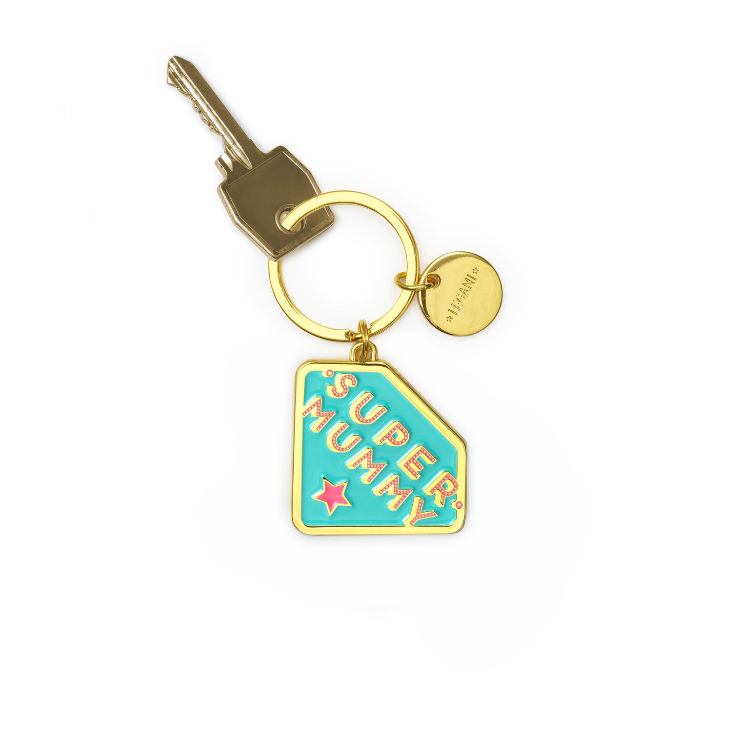 ENAMEL KEY RING - WHAT A KEY RING - SUPER MUMMY / PACK DE 3