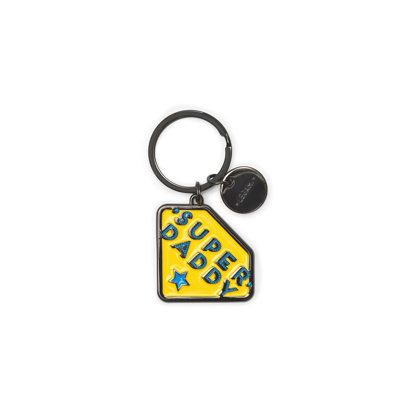 ENAMEL KEY RING - WHAT A KEY RING - SUPER DADDY / PACK DE 3