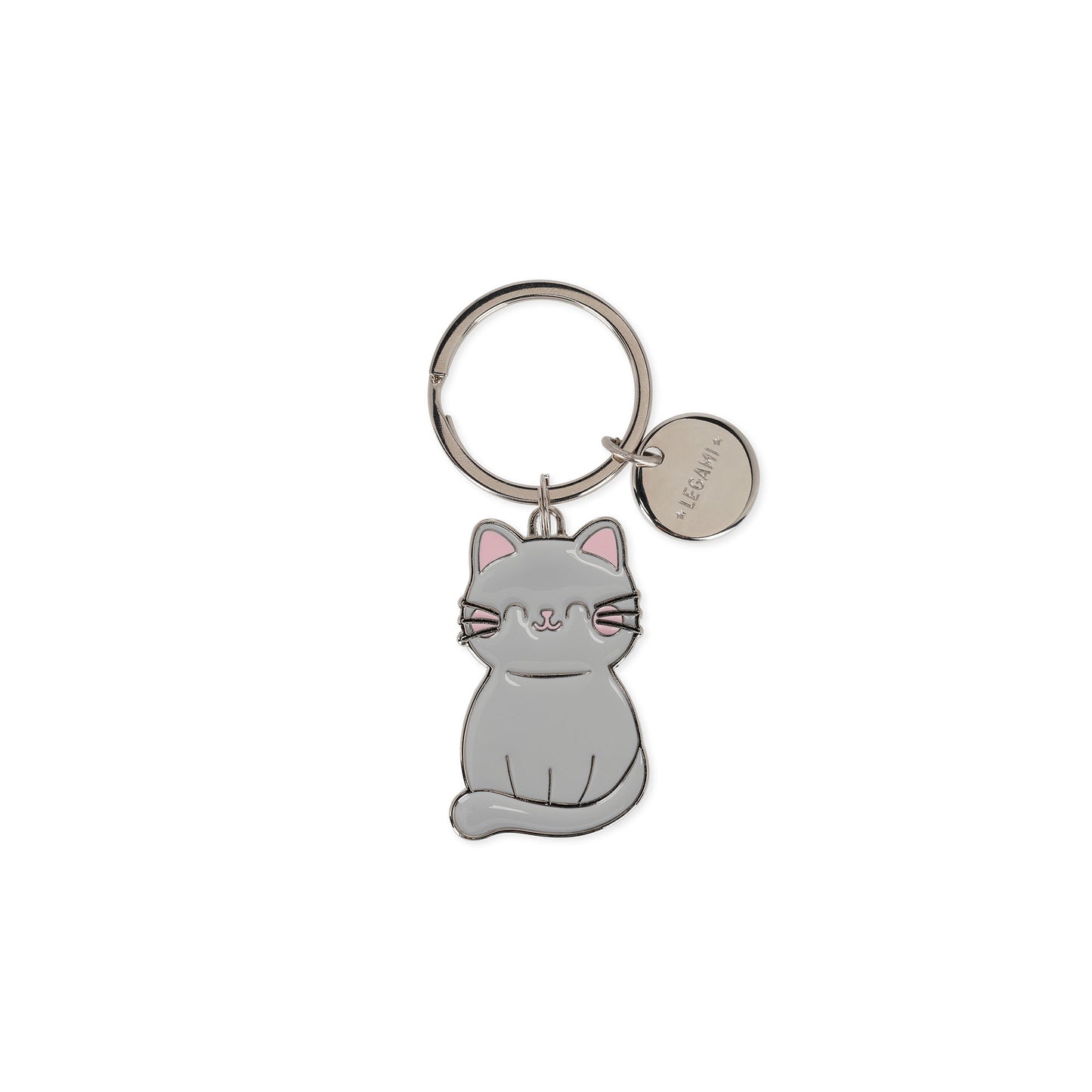 ENAMEL KEY RING - WHAT A KEY RING! - KITTY / PACK DE 3