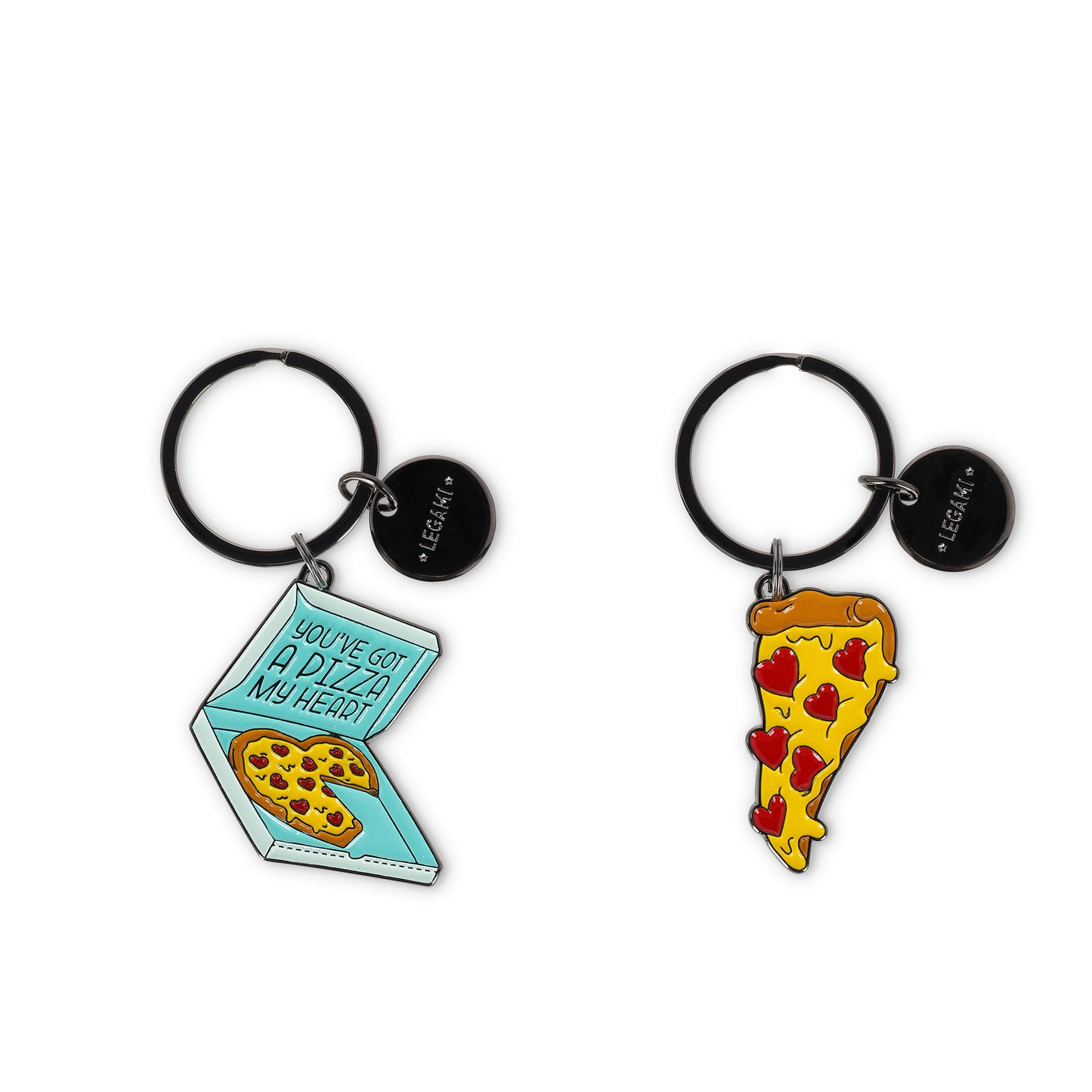 ENAMEL KEY RING - WHAT A KEY RING! - PIZZA / PACK DE 3