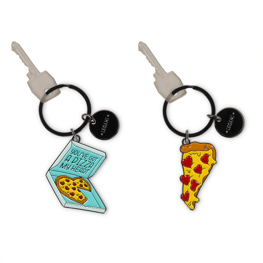 ENAMEL KEY RING - WHAT A KEY RING! - PIZZA / PACK DE 3