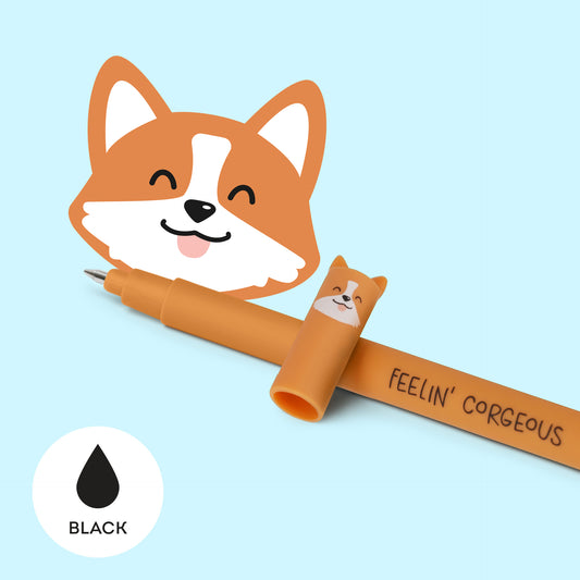 ERASABLE GEL PEN - ERASABLE PEN - CORGI / PACK DE 30