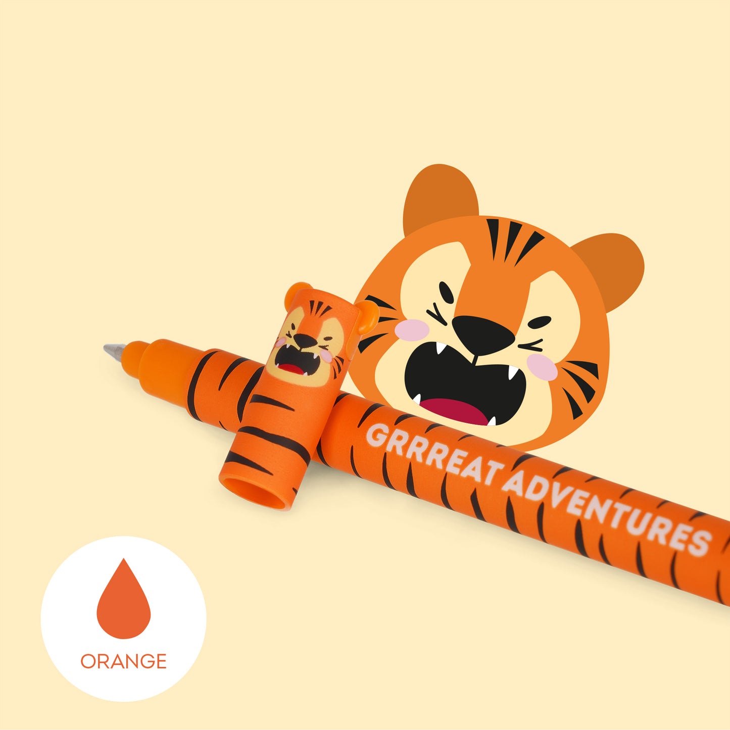 ERASABLE GEL PEN - ERASABLE PEN - TIGER / PACK DE 30