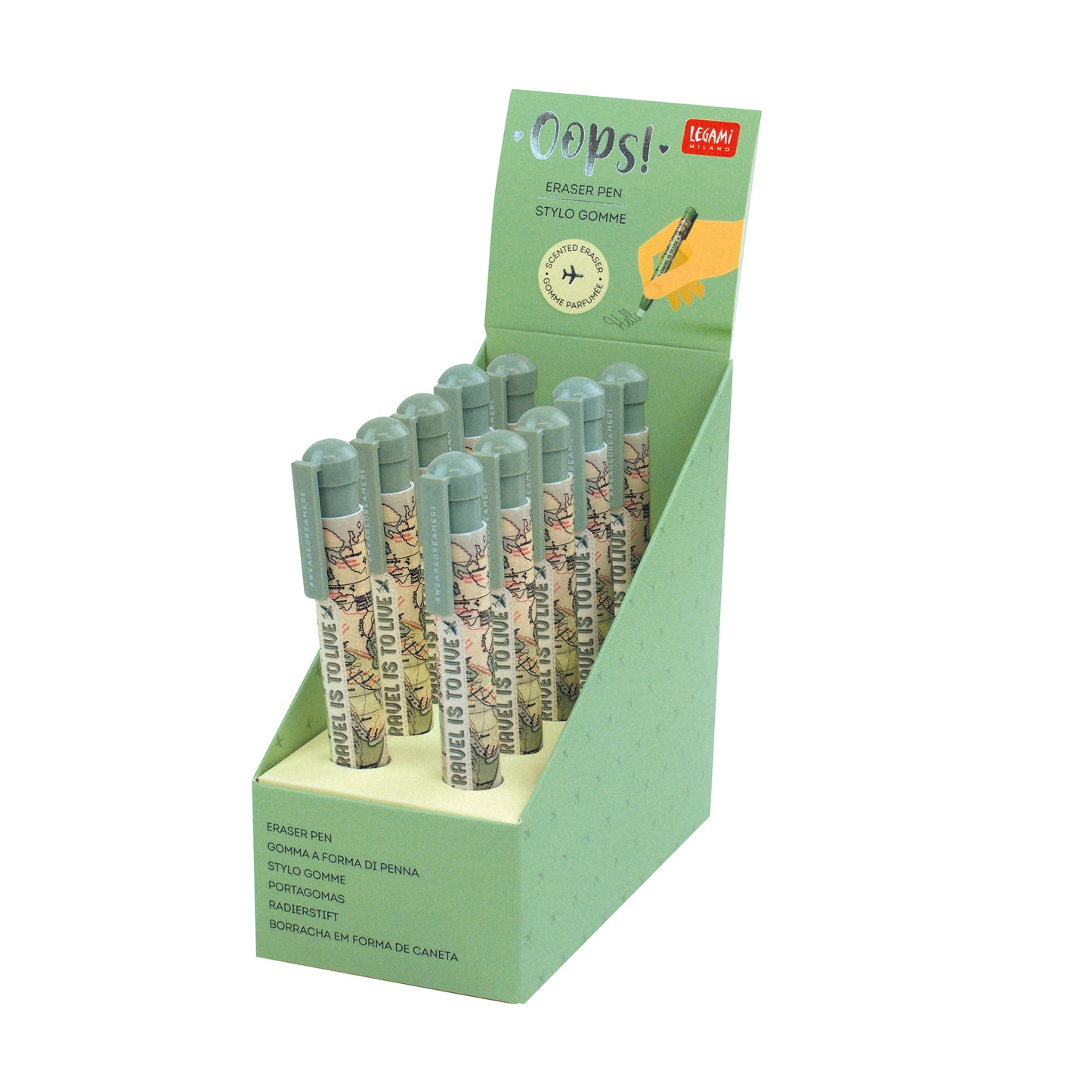 ERASER PEN - OOPS! - TRAVEL / PACK DE 10