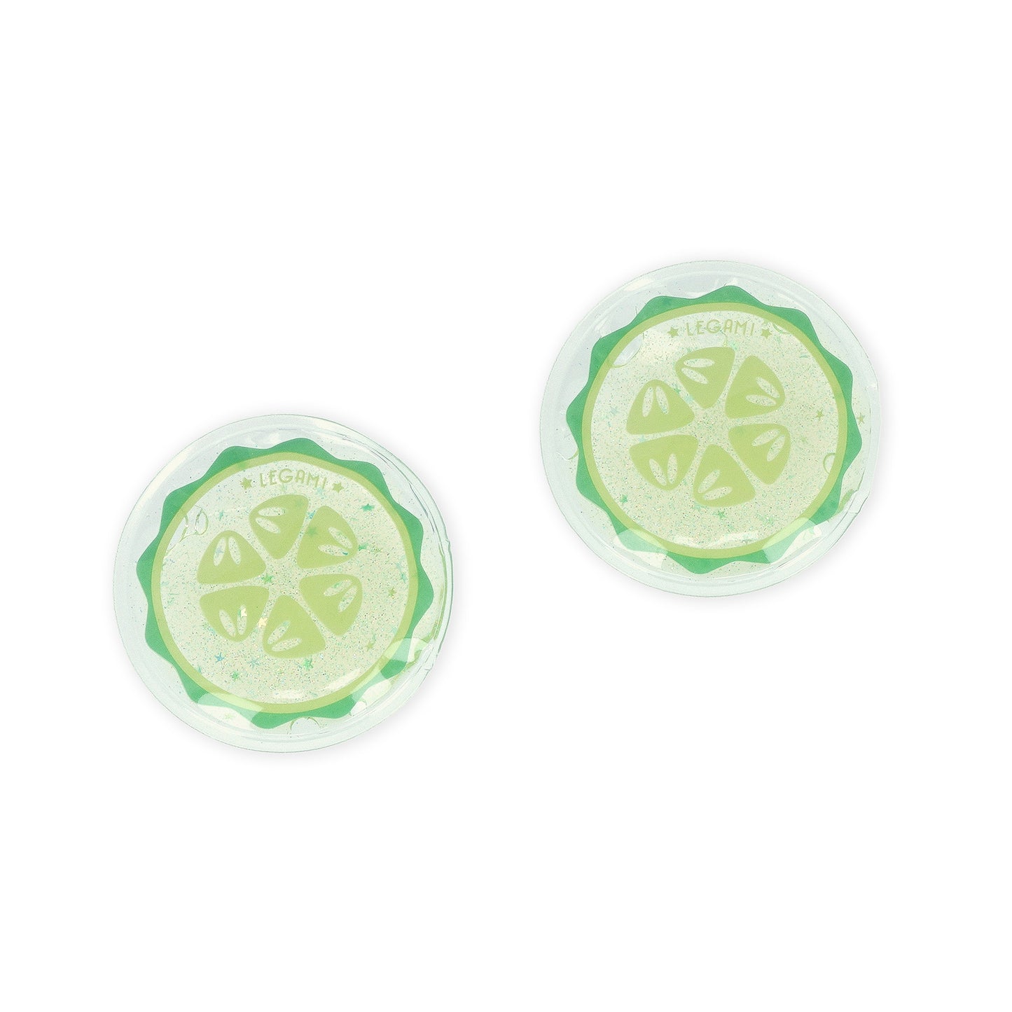 REUSABLE COOLING EYE PADS - CHILL OUT - CUCUMBER / PACK DE 10