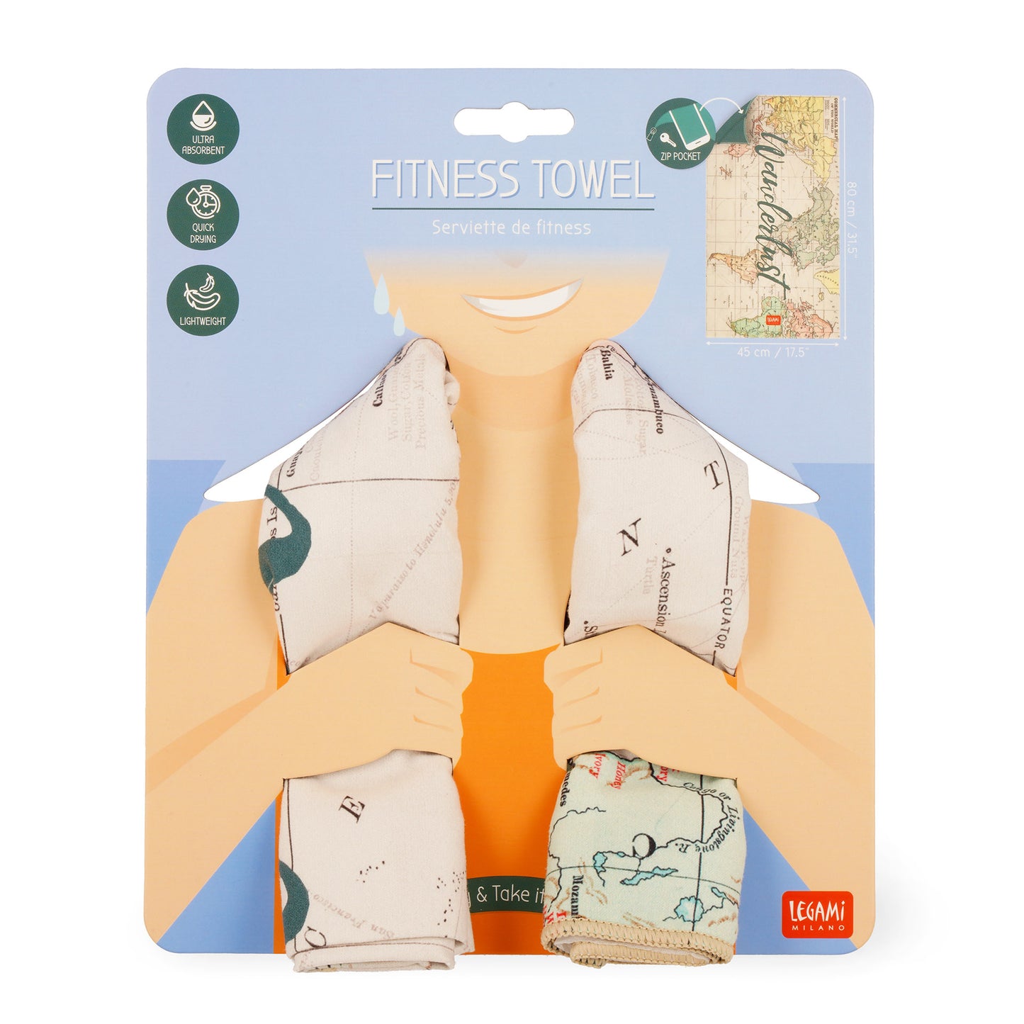 FITNESS TOWEL - TRAVEL / PACK DE 4