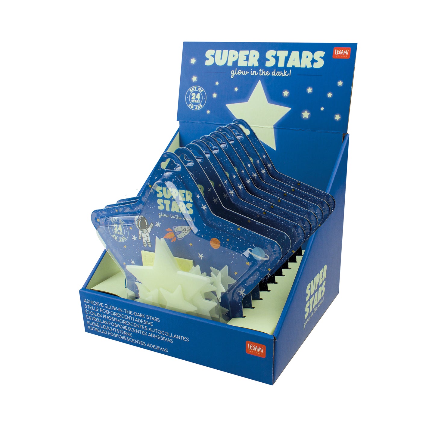 ADH. GLOW-IN-THE-DARK STARS - SUPER STARS - SPACE / PACK DE 10