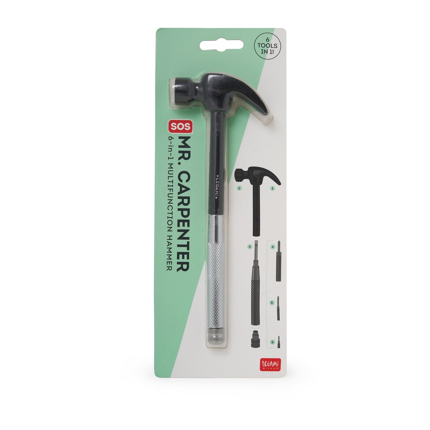 6-IN-1 MULTIFUNCTION HAMMER - SOS MR. CARPENTER / PACK DE 6