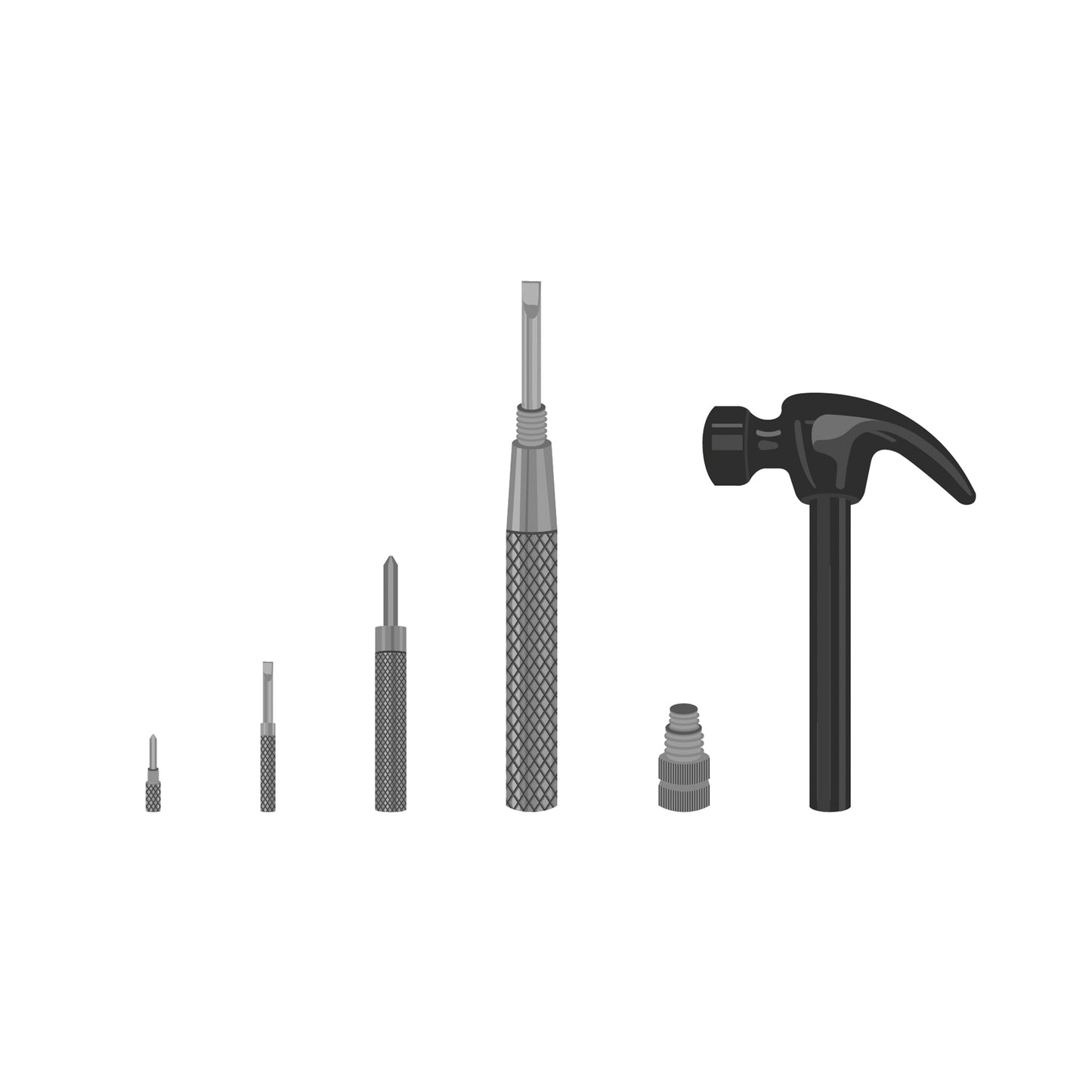 6-IN-1 MULTIFUNCTION HAMMER - SOS MR. CARPENTER / PACK DE 6