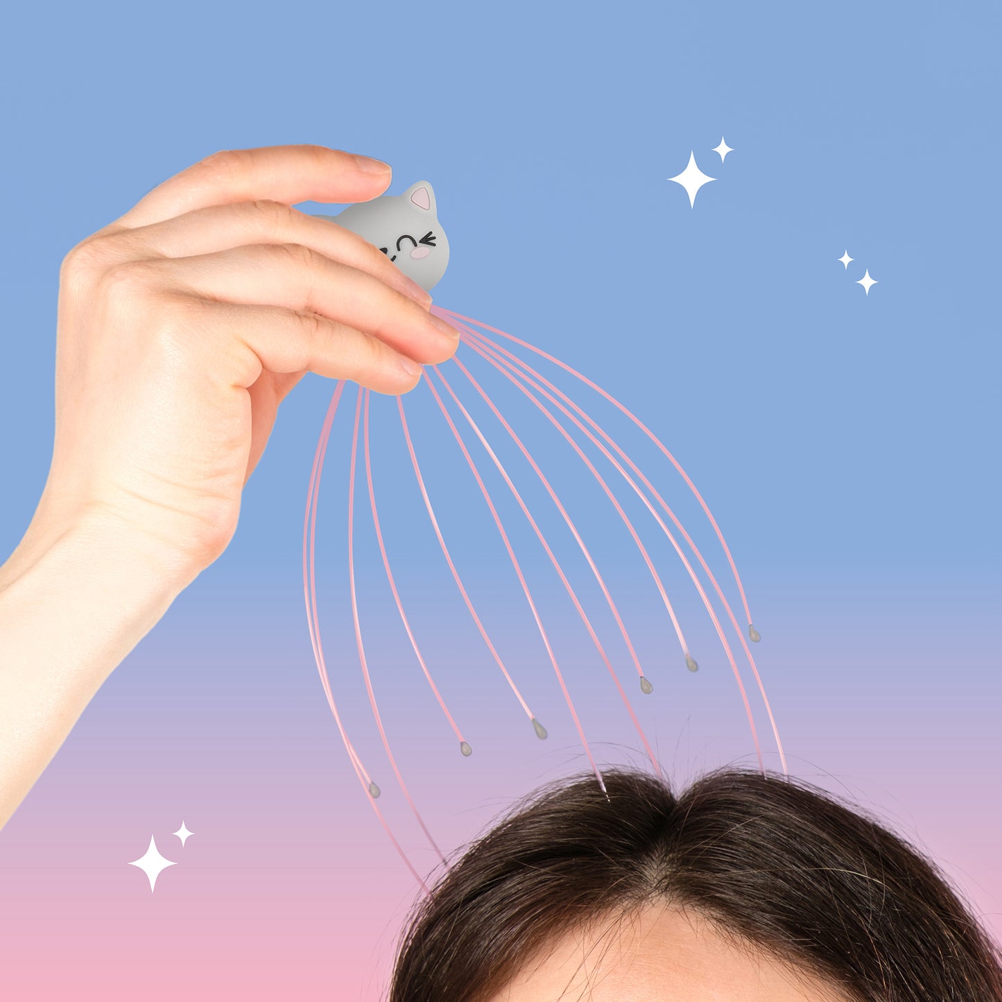 HEAD MASSAGER - PEACE OF MIND - KITTY / PACK DE 6