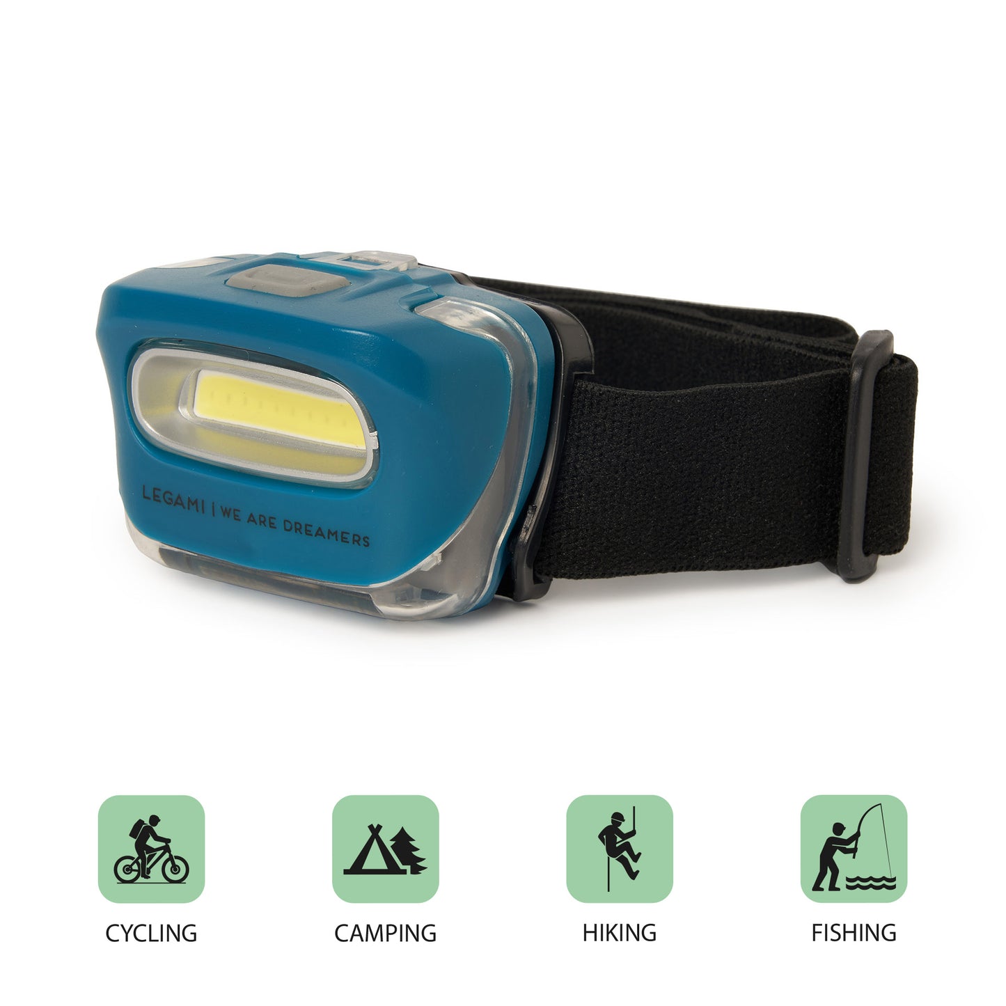 COB LED HEADLAMP - SOS HEADLAMP - PETROL BLUE / PACK DE 6