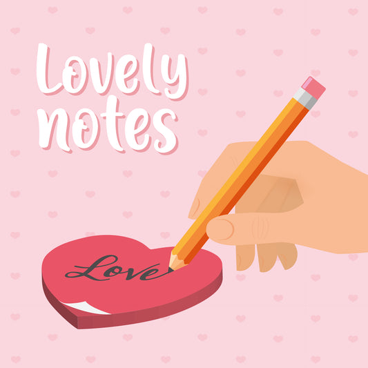 ADHESIVE NOTEPAD - LOVELY NOTES - HEART / PACK DE 12