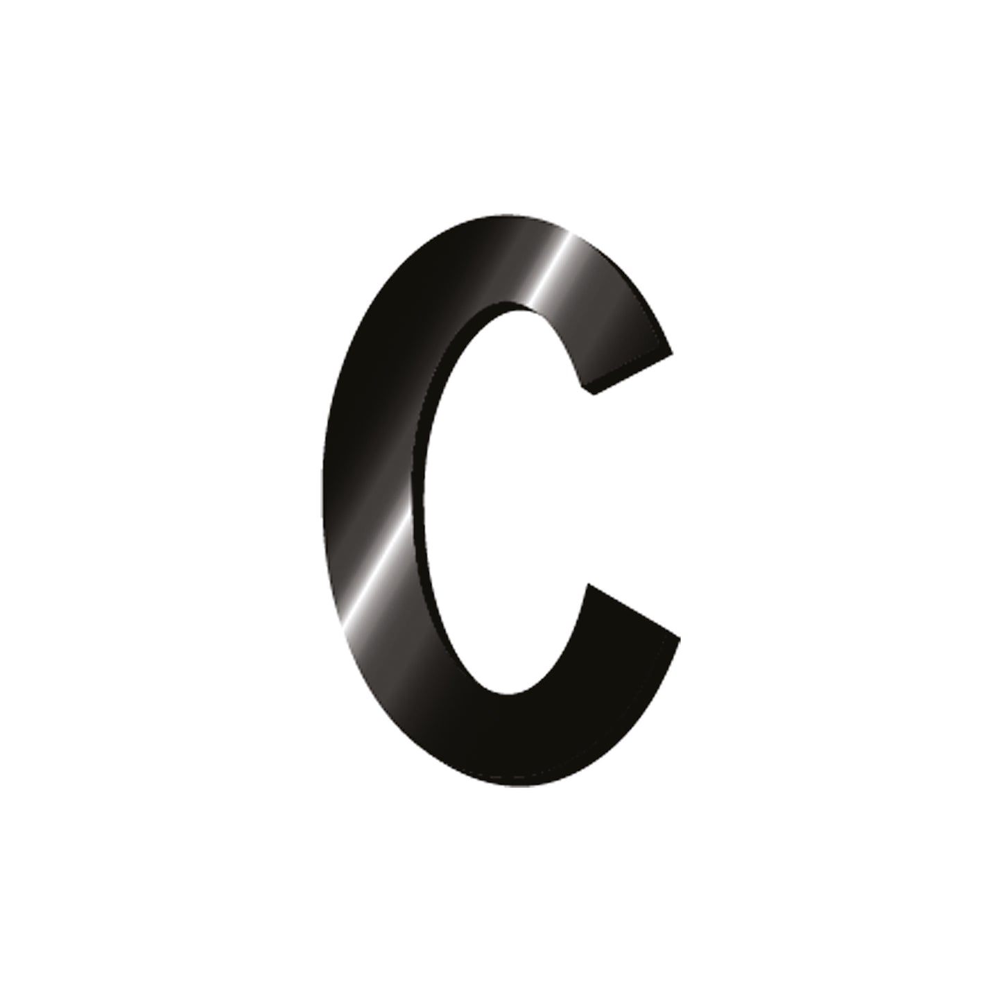 ADHESIVE METAL LETTER - MY INITIAL - C / PACK DE 2