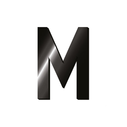 ADHESIVE METAL LETTER - MY INITIAL - M / PACK DE 2
