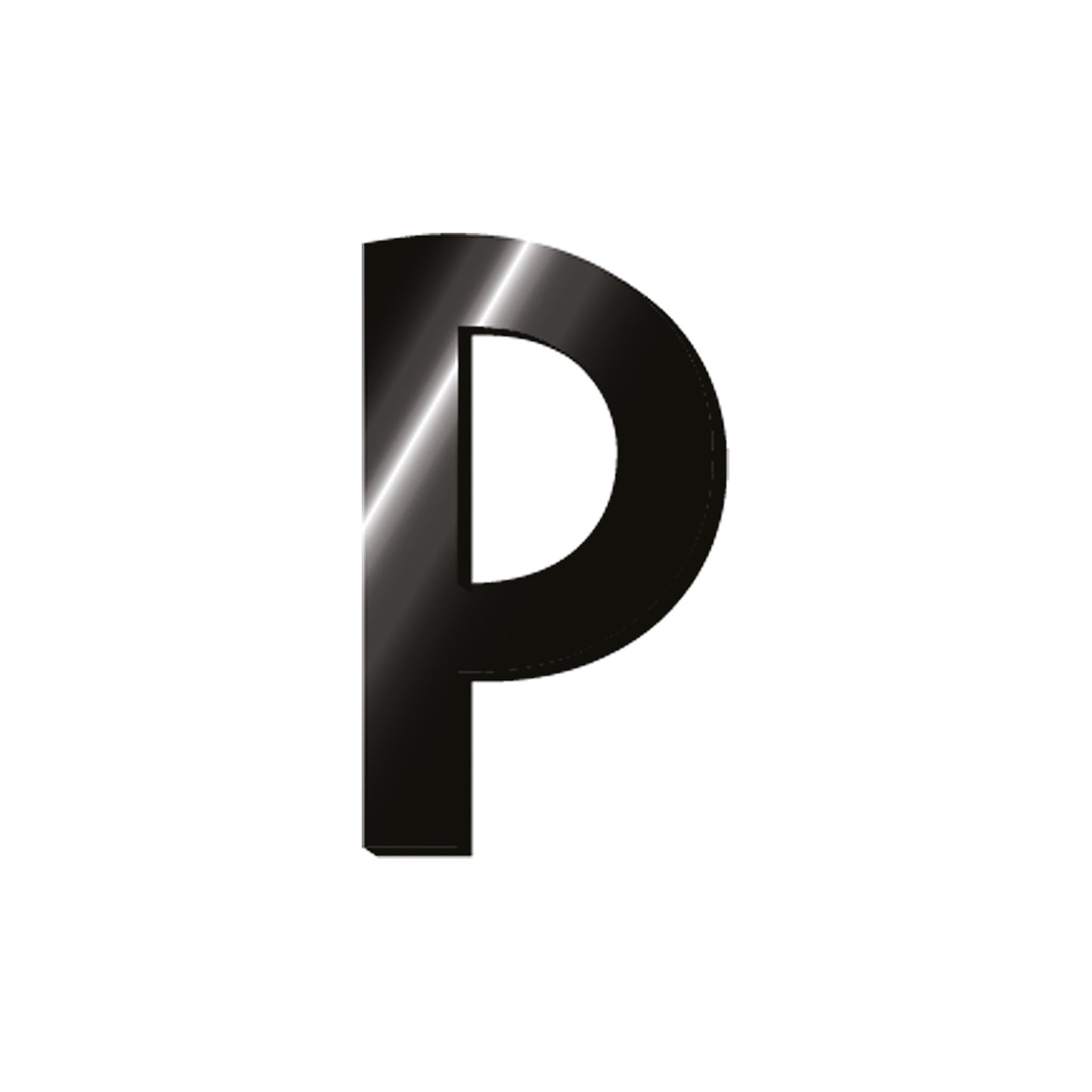 ADHESIVE METAL LETTER - MY INITIAL - P / PACK DE 2