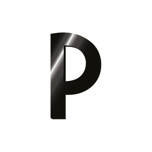 ADHESIVE METAL LETTER - MY INITIAL - P / PACK DE 2