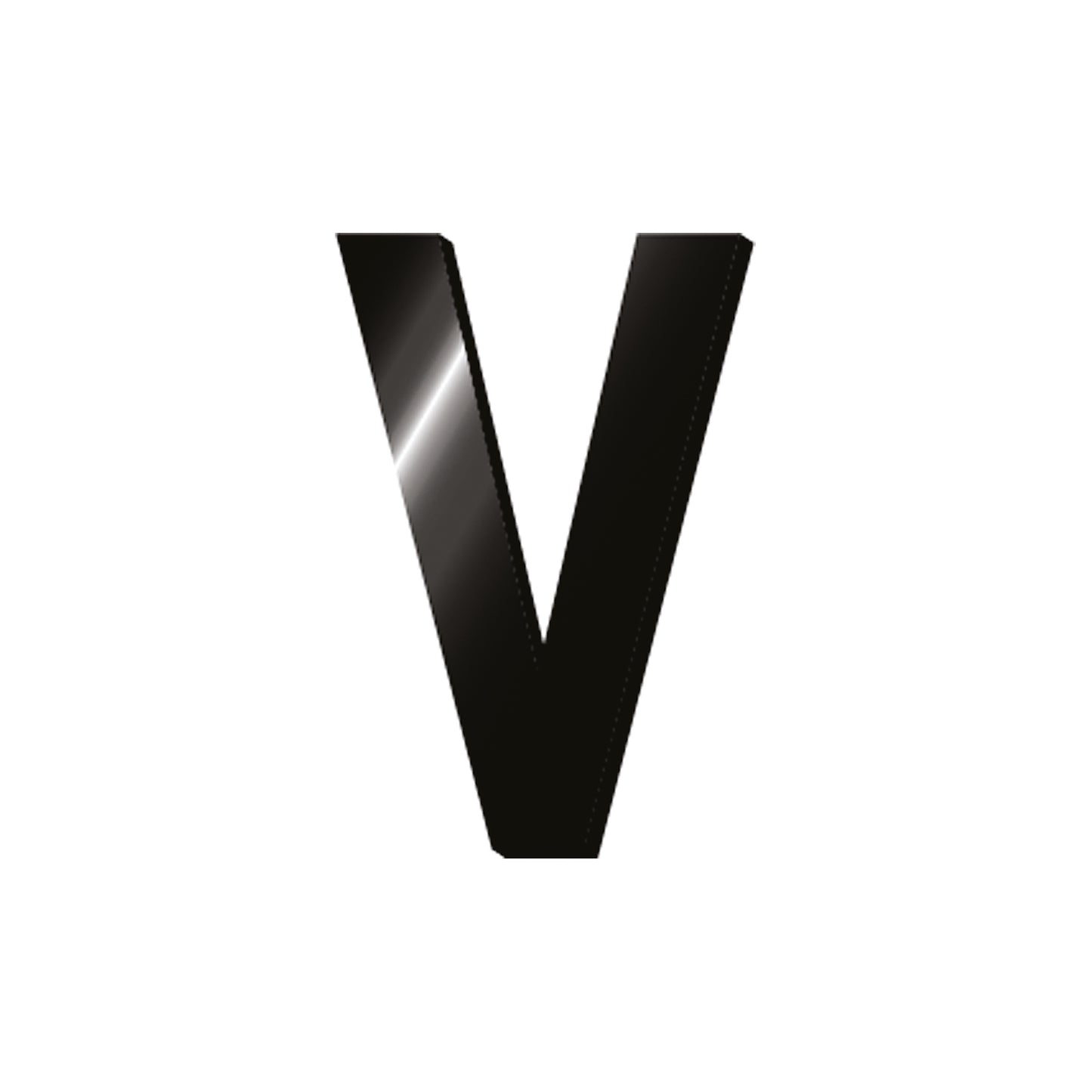 ADHESIVE METAL LETTER - MY INITIAL - V / PACK DE 2