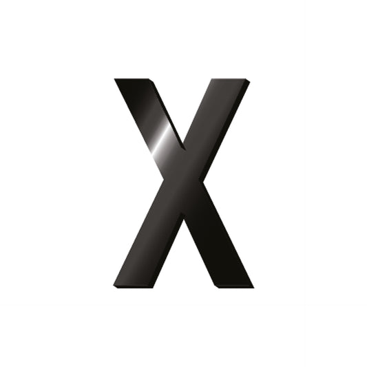 ADHESIVE METAL LETTER - MY INITIAL - X / PACK DE 2