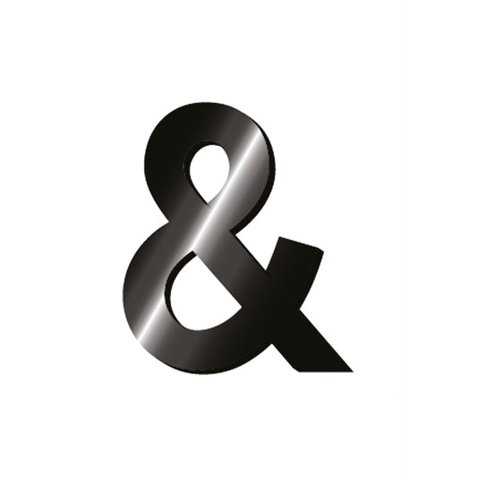 ADHESIVE METAL LETTER - MY INITIAL - & / PACK DE 2