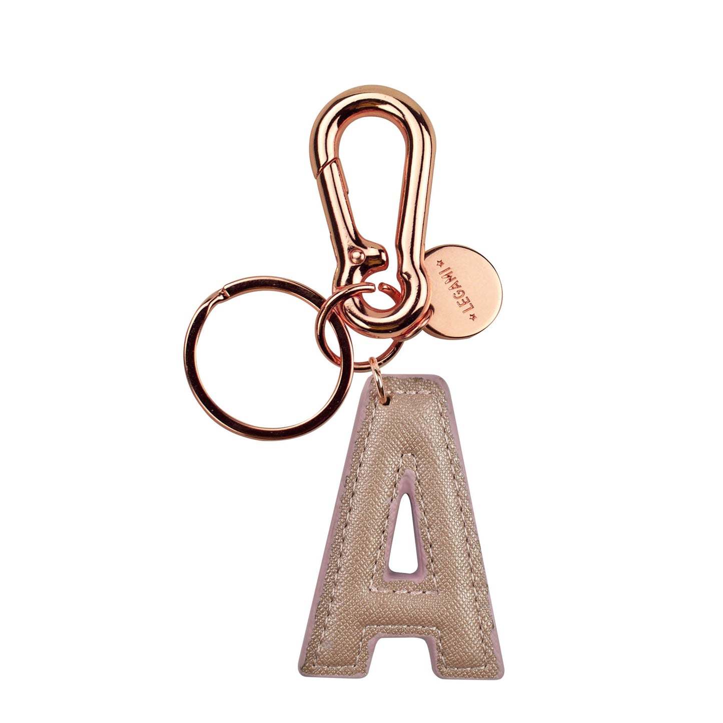 KEY RING - MY INITIAL - GOLD ROSE - A / PACK DE 1