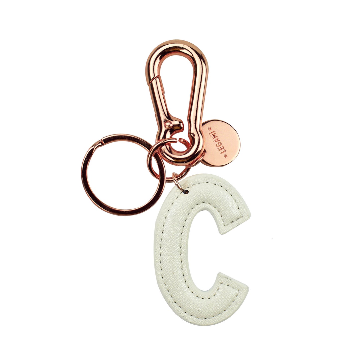 KEY RING - MY INITIAL - WHITE - C / PACK DE 1