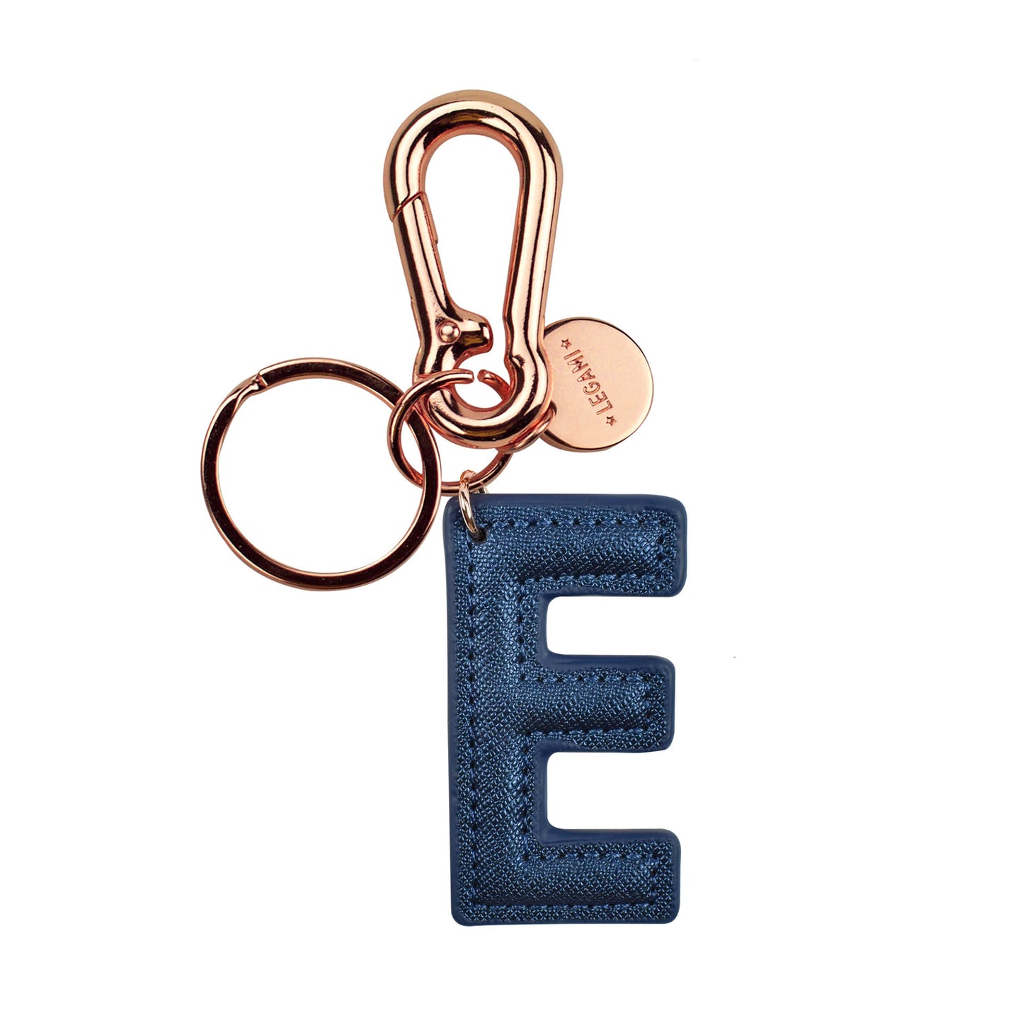 KEY RING - MY INITIAL - BLUE - E / PACK DE 1