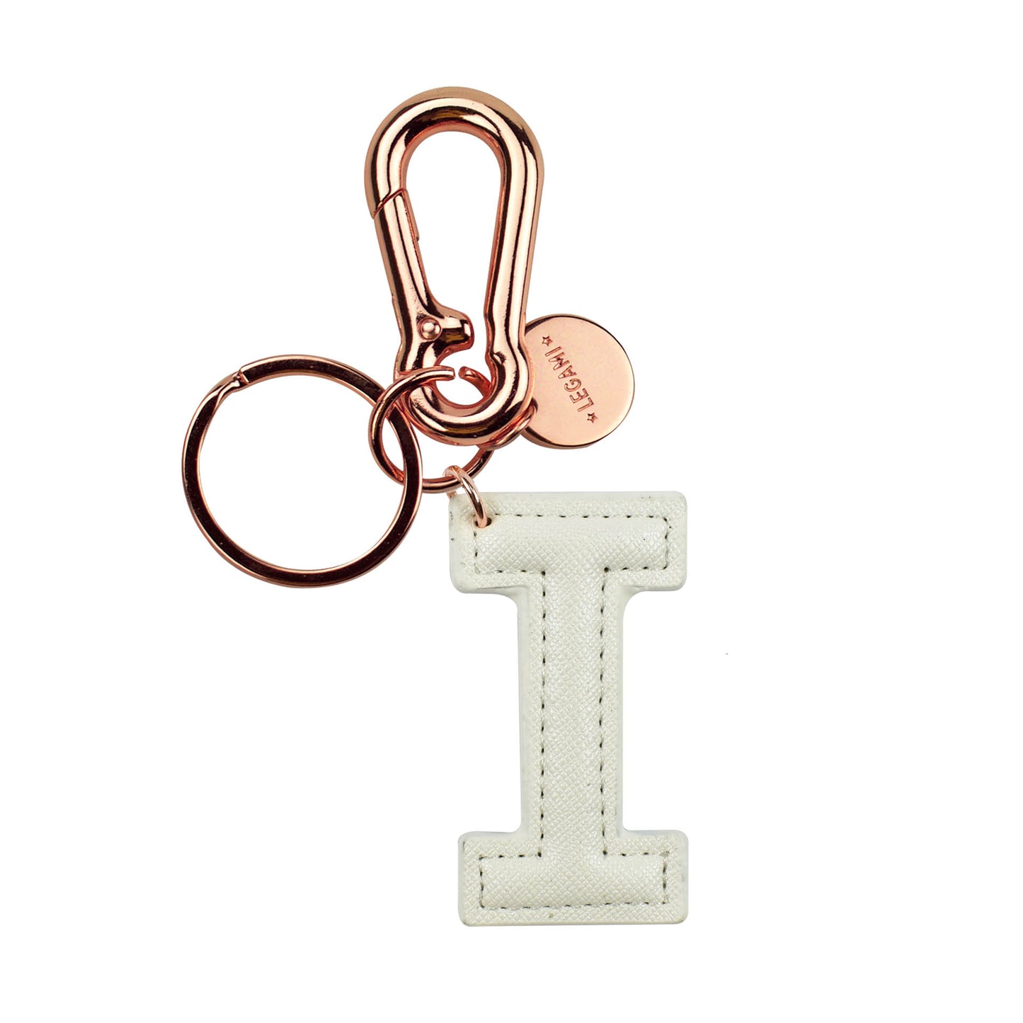 KEY RING - MY INITIAL - WHITE - I / PACK DE 1