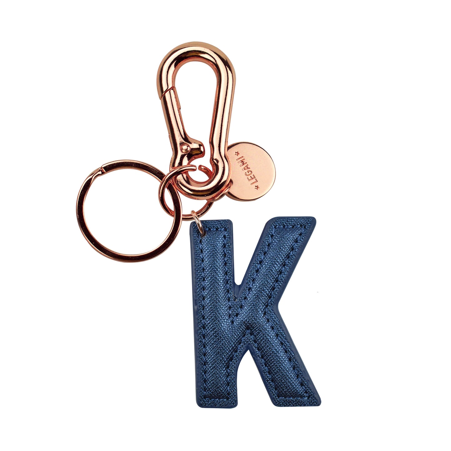 KEY RING - MY INITIAL - BLUE - K / PACK DE 1