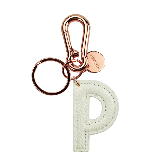 KEY RING - MY INITIAL - WHITE - P / PACK DE 1