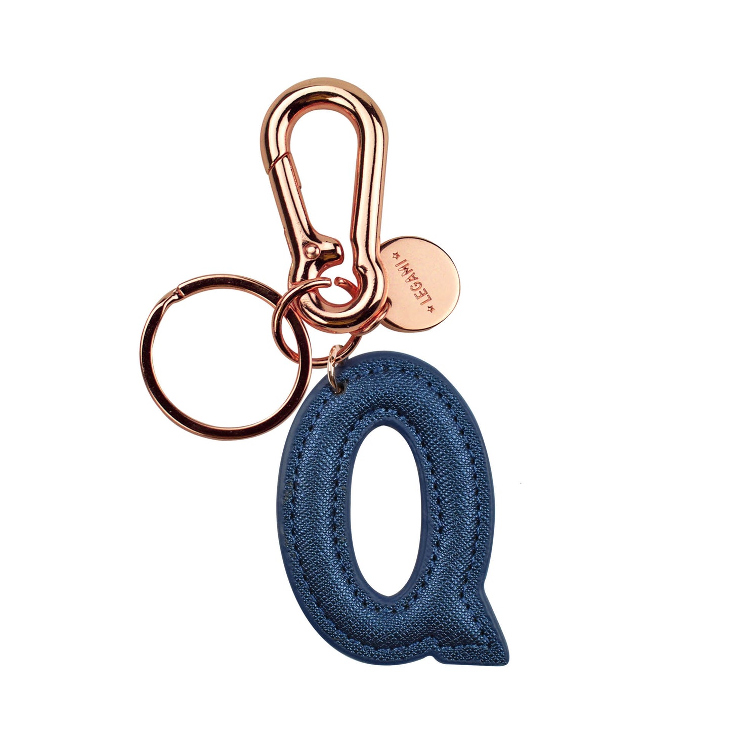 KEY RING - MY INITIAL - BLUE - Q / PACK DE 1