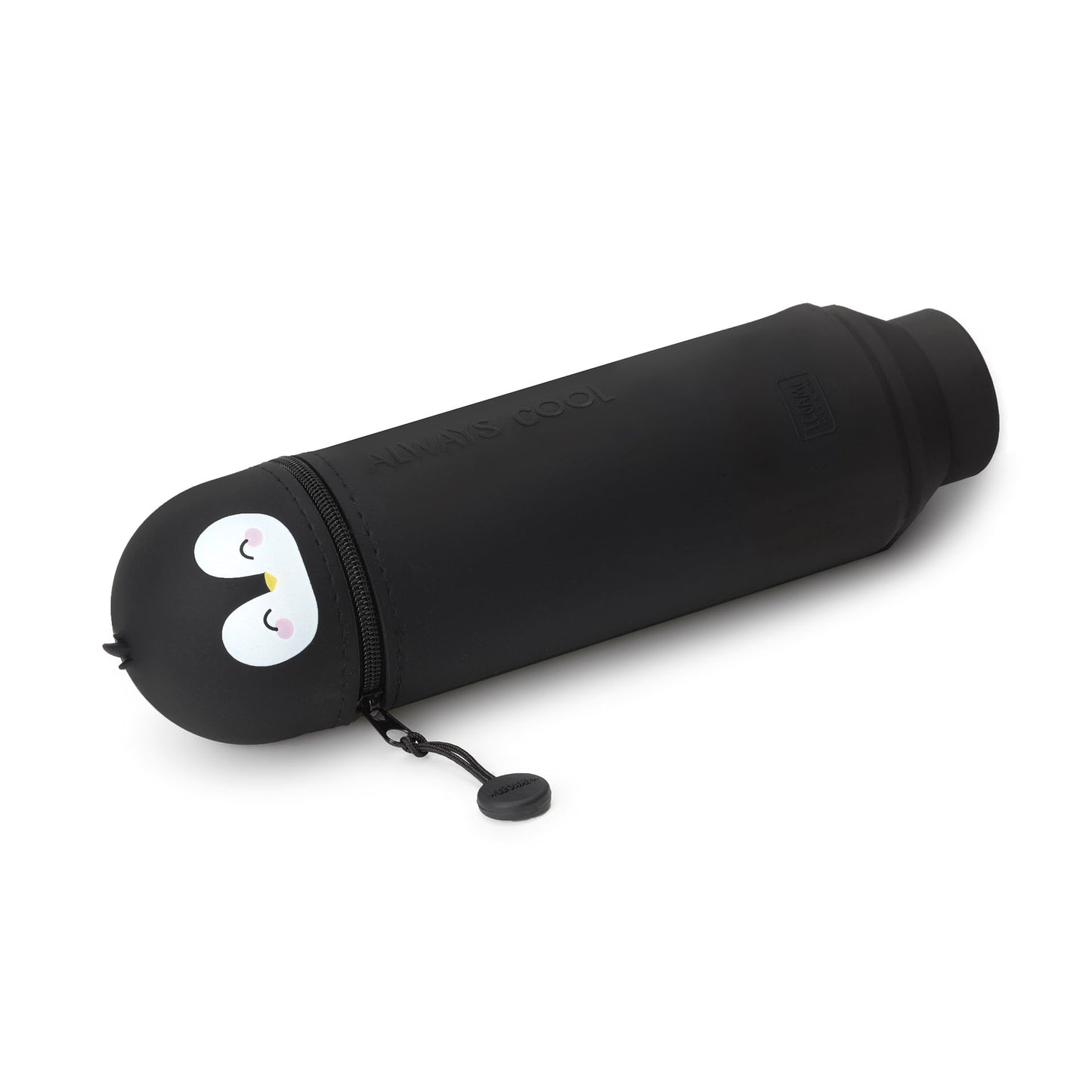 2-IN-1 SILICONE PENCIL CASE - KAWAII - PENGUIN / PACK DE 4