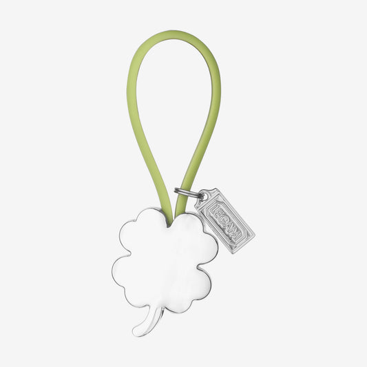KEY RING - LUCKY CHAIN - GREEN - FOUR LEAF / PACK DE 3