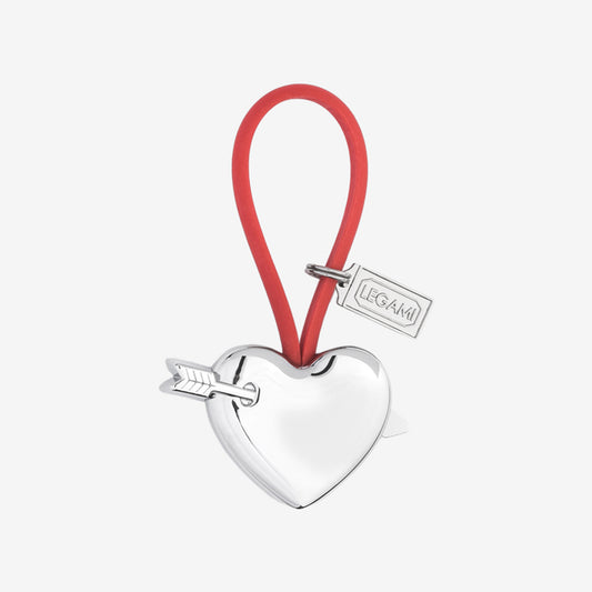 KEY RING - LUCKY CHAIN - RED - HEART / PACK DE 3