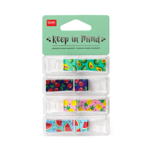 ADHESIVE PAGEMARKERS - KEEP IN MIND - FRUITS / PACK DE 13
