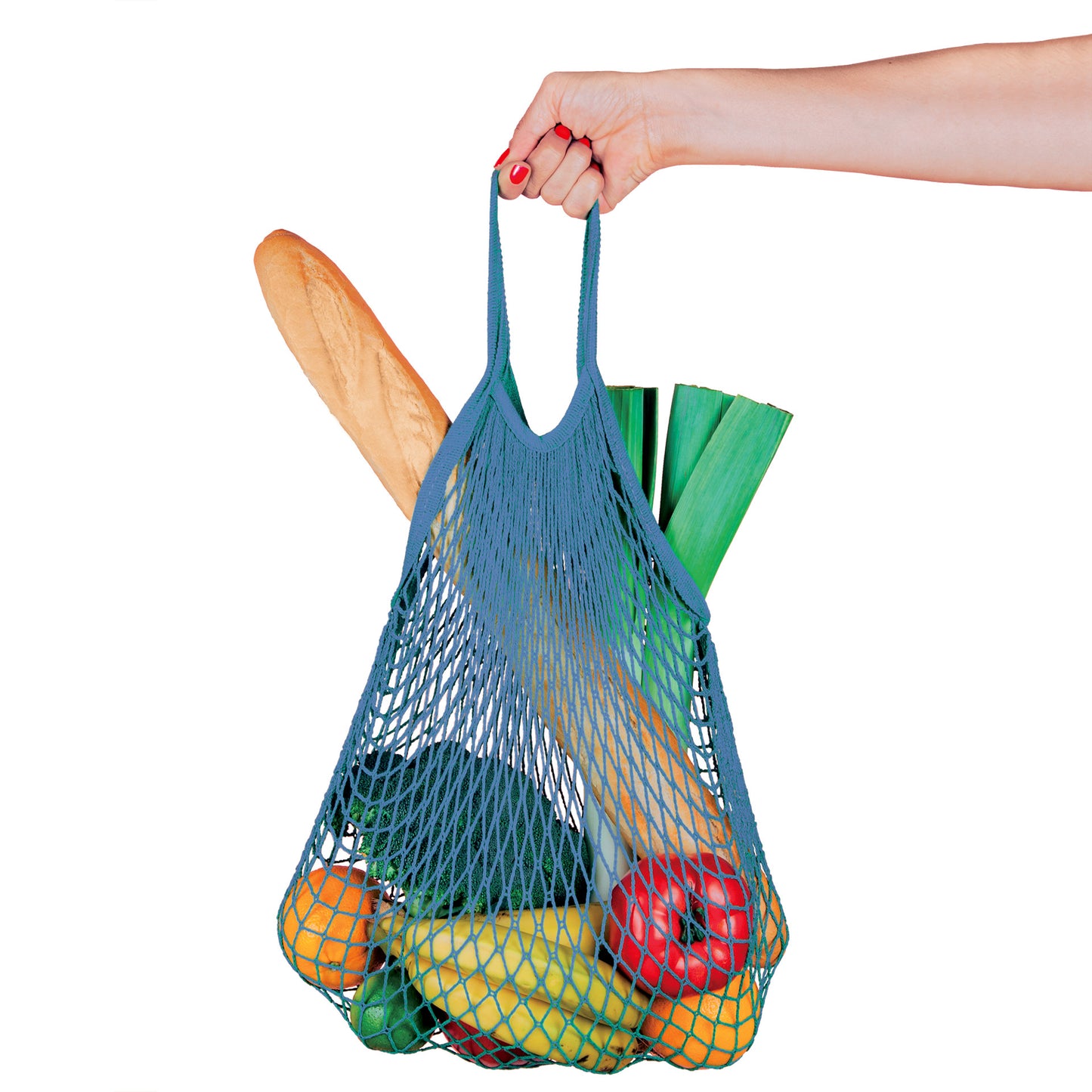 COTTON MESH BAG - BLUE / PACK DE 3