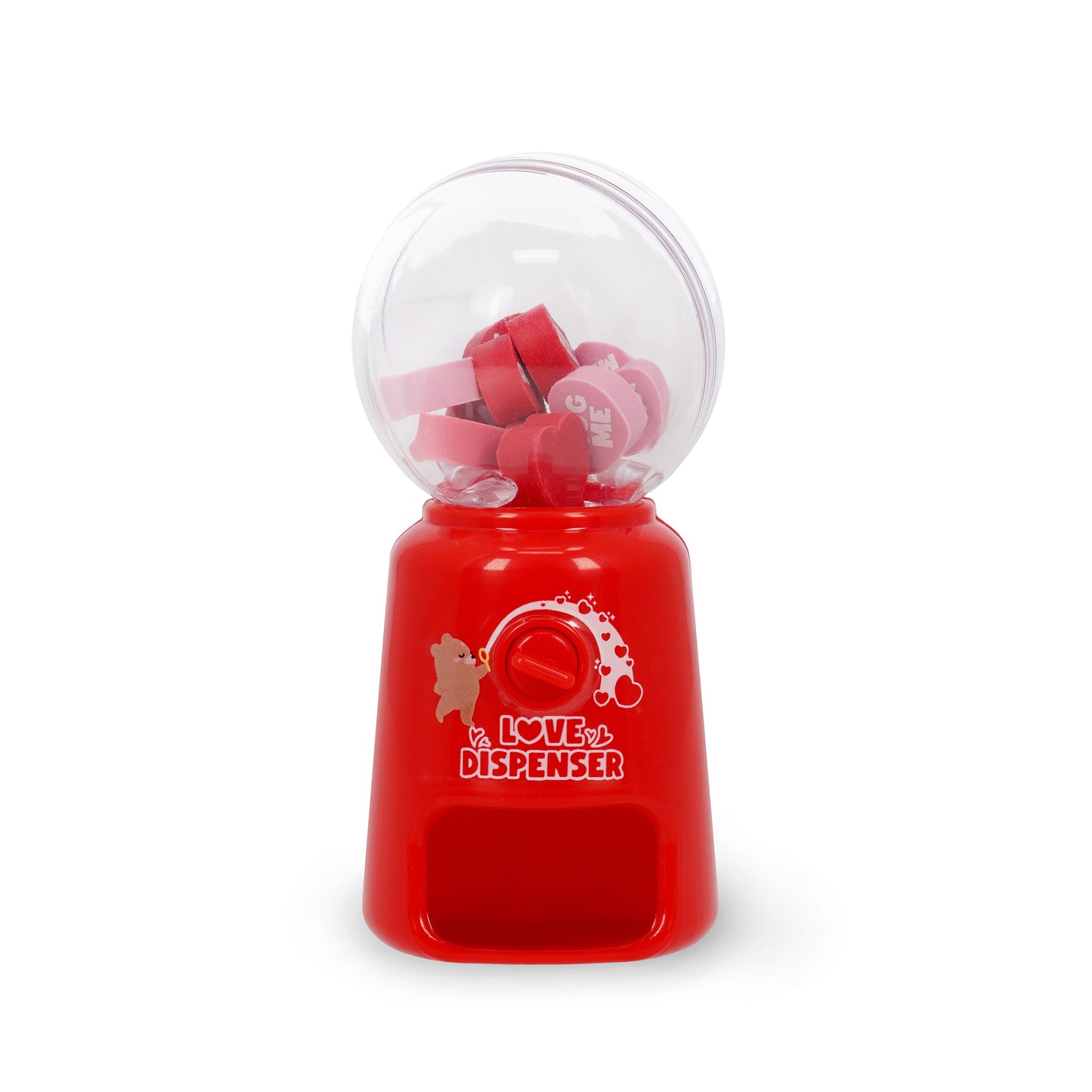 MINI ERASER DISPENSER - LOVE DISPENSER - HEART / PACK DE 12