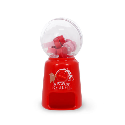MINI ERASER DISPENSER - LOVE DISPENSER - HEART / PACK DE 12