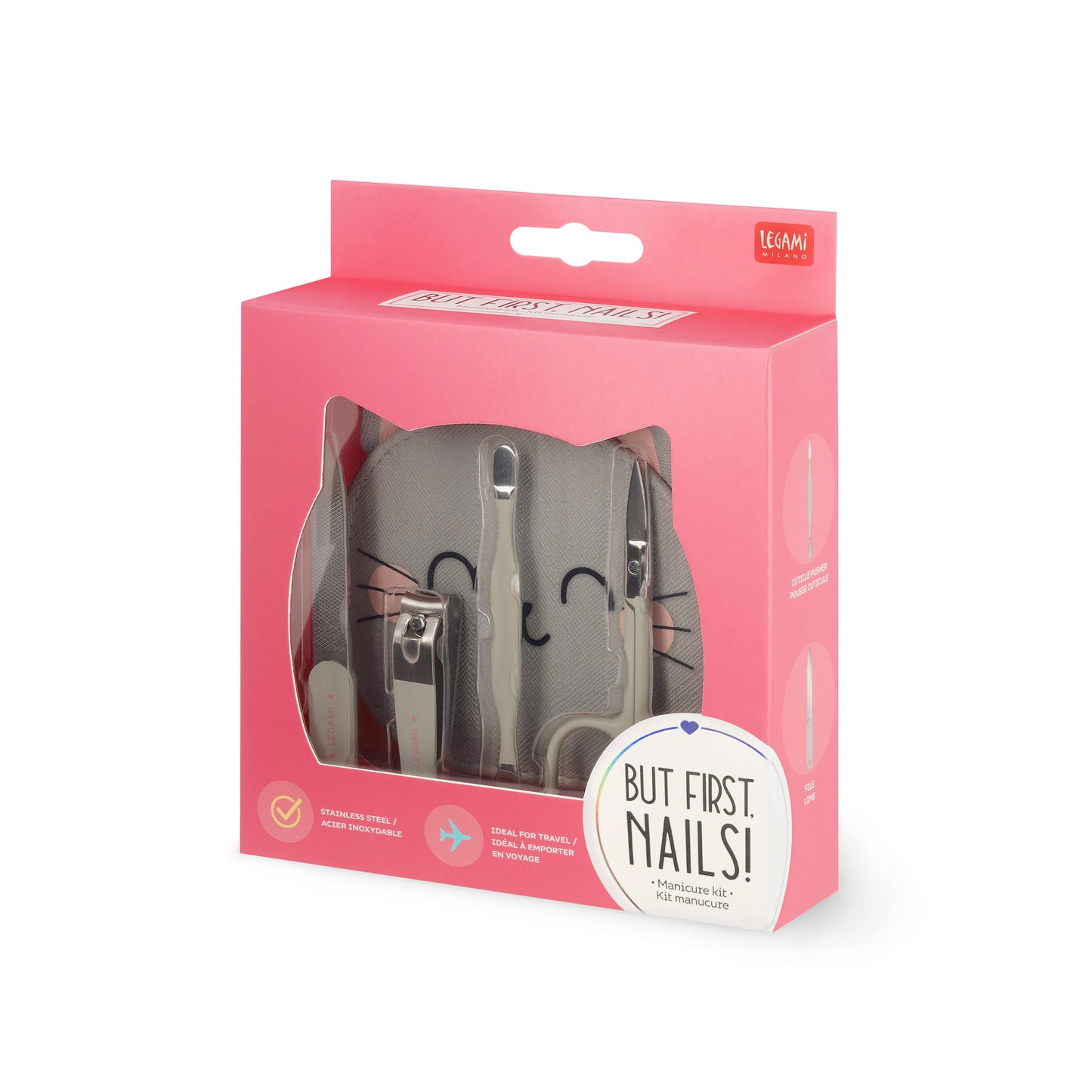 MANICURE KIT - BUT FIRST, NAILS! - KITTY / PACK DE 6