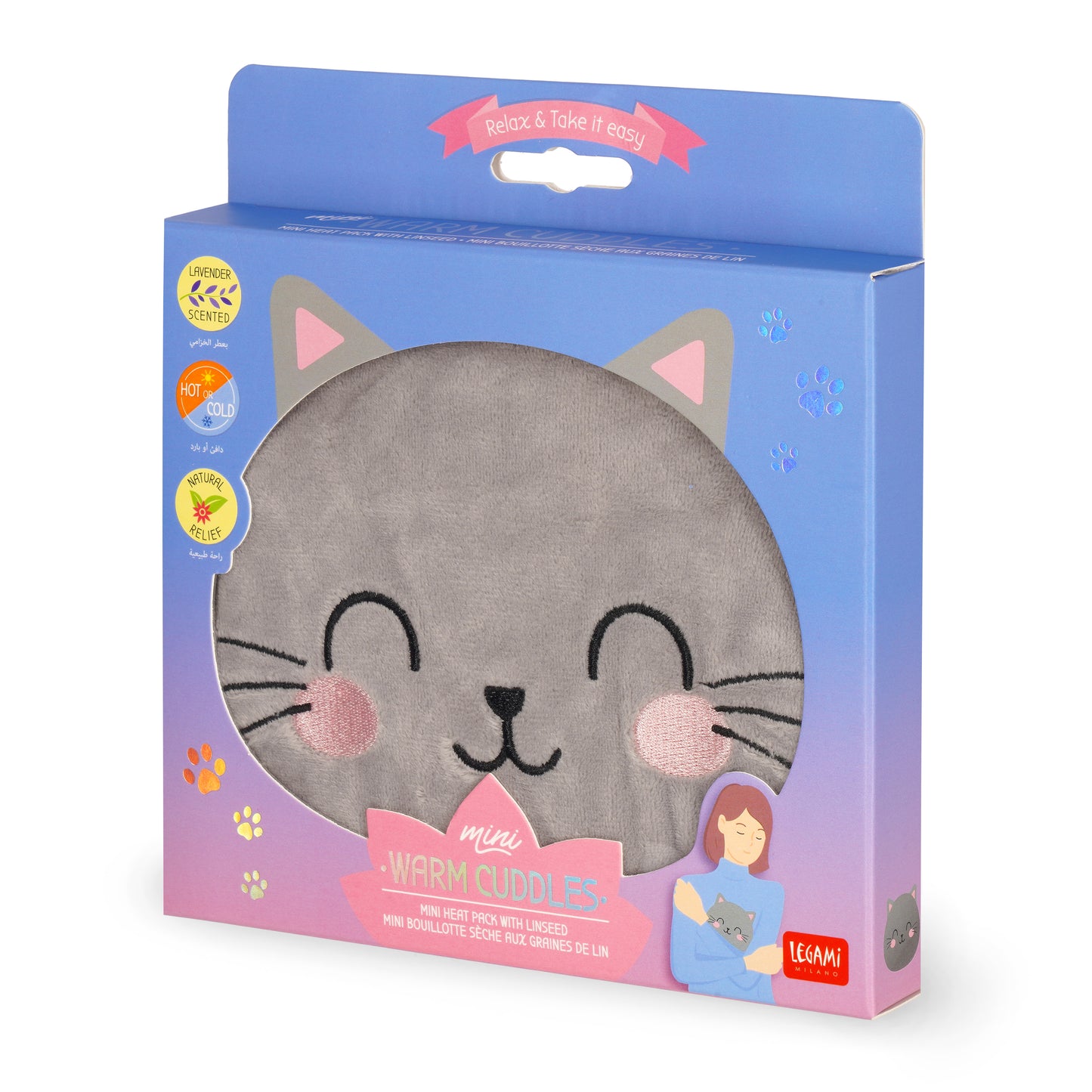 HEAT PACK WITH LINSEED - WARM CUDDLES - KITTY / PACK DE 2