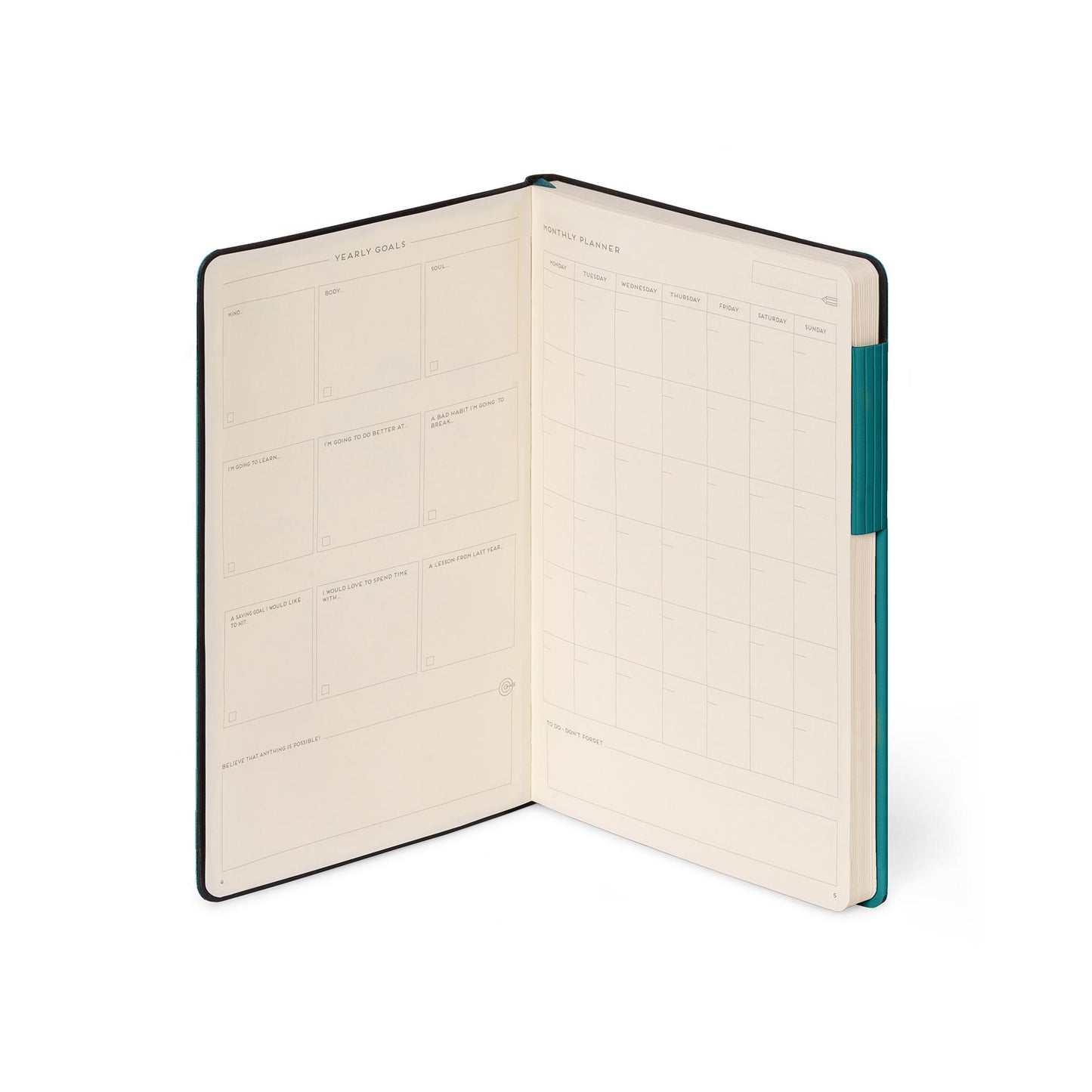 PLAIN NOTEBOOK - MY NOTEBOOK - MEDIUM - MALACHITE GREEN / PACK DE 3