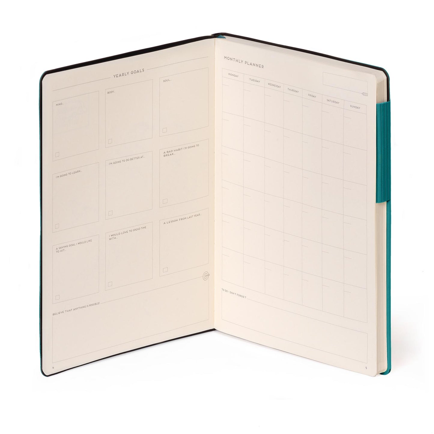 PLAIN NOTEBOOK - MY NOTEBOOK - LARGE - MALACHITE GREEN / PACK DE 3