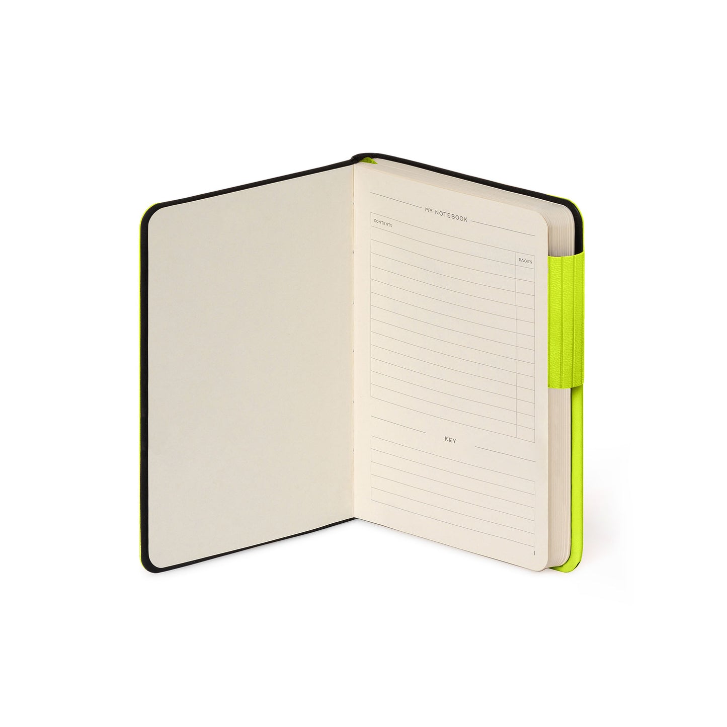 LINED NOTEBOOK - MY NOTEBOOK - SMALL - CHARTREUSE / PACK DE 3