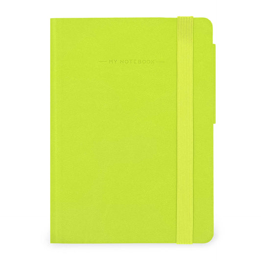 PLAIN NOTEBOOK - MY NOTEBOOK - SMALL - CHARTREUSE / PACK DE 3