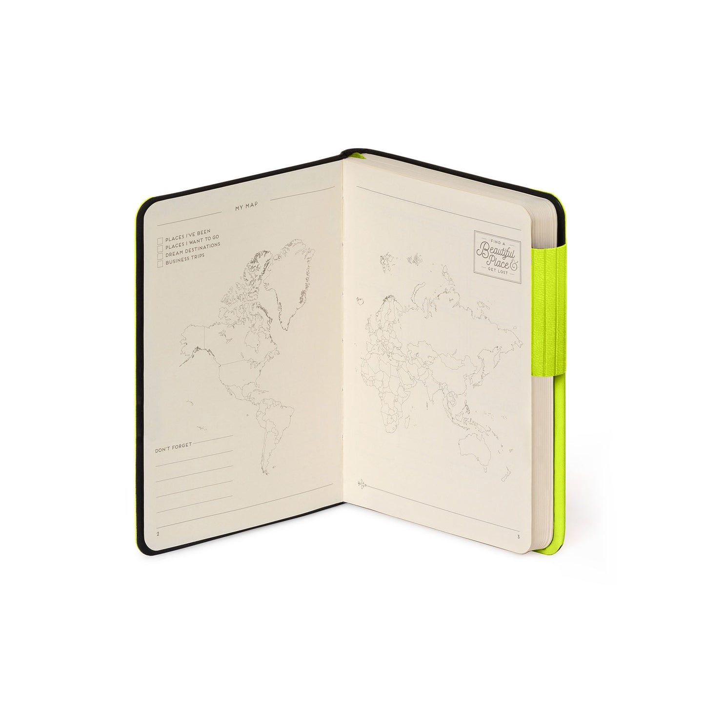 PLAIN NOTEBOOK - MY NOTEBOOK - SMALL - CHARTREUSE / PACK DE 3