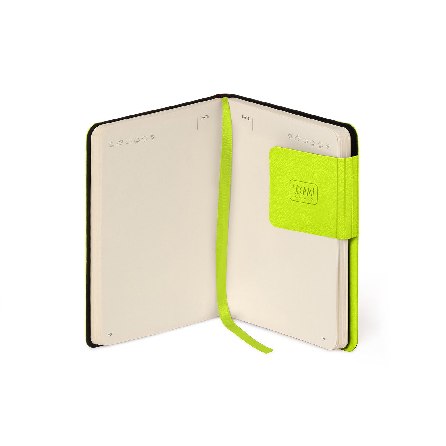PLAIN NOTEBOOK - MY NOTEBOOK - SMALL - CHARTREUSE / PACK DE 3