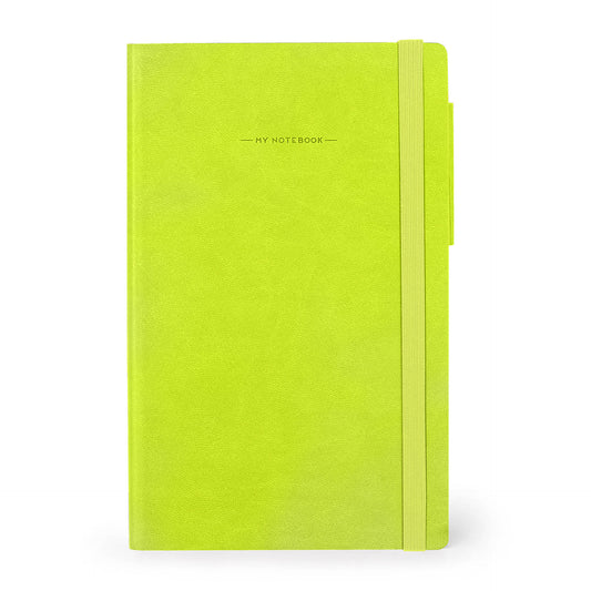LINED NOTEBOOK - MY NOTEBOOK - MEDIUM - CHARTREUSE / PACK DE 3